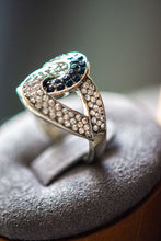 Load image into Gallery viewer, Eva Sapphire Infinity Sterling Silver Ring