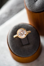 Load image into Gallery viewer, Veda Round Cut Rose Gold Ring White Zircon