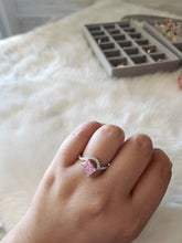 Load image into Gallery viewer, Astrid Radiant Cut Pink Gemstone Sterling Silver Ring