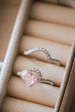 Load image into Gallery viewer, Astrid Radiant Cut Pink Gemstone Sterling Silver Ring