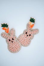 Load image into Gallery viewer, Easter Bunny Seed Bead Earrings in Light Pink