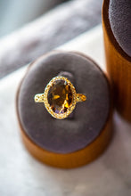 Load image into Gallery viewer, Sophia Tiger Eye Oval Cut Gold Ring