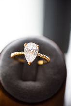 Load image into Gallery viewer, Penelope Pear Cut Gold Ring