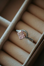 Load image into Gallery viewer, Astrid Radiant Cut Pink Gemstone Sterling Silver Ring