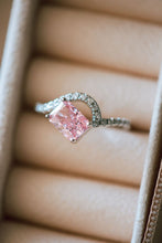 Load image into Gallery viewer, Astrid Radiant Cut Pink Gemstone Sterling Silver Ring