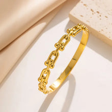 Load image into Gallery viewer, Rhea Buckle Gold Bangle