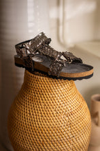 Load image into Gallery viewer, River Dance Woven Sandal in Pewter