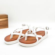 Load image into Gallery viewer, Sela Platform Sandal in White