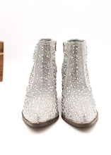 Load image into Gallery viewer, Shine Star Rhinestone Bootie in Silver