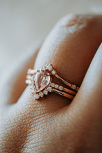 Load image into Gallery viewer, Taryn Morganite Rose Gold 3PC Ring Set