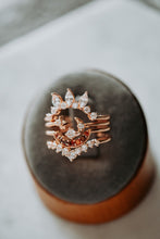 Load image into Gallery viewer, Brynn 4PC Garnet Zircon Rose Gold Ring Set