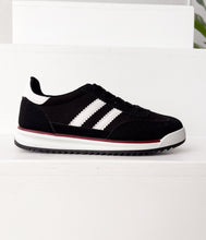 Load image into Gallery viewer, Tokyo Dual Stripe Sneakers in Black