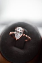 Load image into Gallery viewer, Penelope Pear Cut Rose Gold Ring