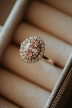 Load image into Gallery viewer, Louise Champagne Morganite Rose Gold Ring
