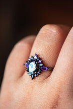 Load image into Gallery viewer, Devon Purple Amethyst Black Ring