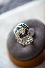 Load image into Gallery viewer, Eva Sapphire Infinity Sterling Silver Ring