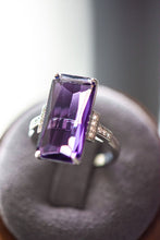 Load image into Gallery viewer, Isla Emerald Cut Amethyst Sterling Silver Ring