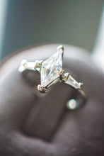 Load image into Gallery viewer, Avery Diamond Shaped CZ Stone Sterling Silver Ring