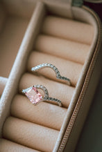 Load image into Gallery viewer, Astrid Radiant Cut Pink Gemstone Sterling Silver Ring
