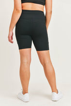 Load image into Gallery viewer, Tapered Band Essential Biker Shorts in Black