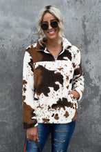 Load image into Gallery viewer, Quarter-Zip Long Sleeve Teddy Sweatshirt
