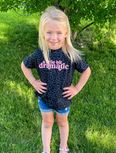 Load image into Gallery viewer, A Little Bit Dramatic | Girl's Black Leopard Tee