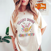 Load image into Gallery viewer, Trust your Creativity | Vintage Natural Graphic Tee