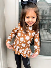 Load image into Gallery viewer, Warm & Toasty | Girl's Long Sleeve Peplum Top