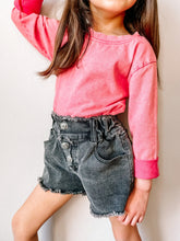 Load image into Gallery viewer, Vintage Like Vinyl CRANBERRY | Kids Mineral Wash Boyfriend Tee