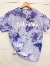 Load image into Gallery viewer, Cool Aunt | Purple Tie-Dye Short Sleeve Graphic Tee