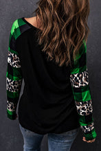 Load image into Gallery viewer, Lucky Clover Plaid Long Sleeve T-Shirt