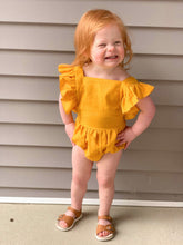 Load image into Gallery viewer, You Are My Sunshine | Ruffle Sleeve Romper { 2 Colors }