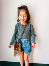 Load image into Gallery viewer, Vintage Like Vinyl IRON BLACK | Kids Mineral Wash Boyfriend Tee
