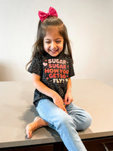 Load image into Gallery viewer, Sugar Sugar MINI | Girl's Black Cheetah Graphic Tee