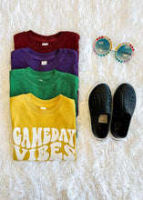 Load image into Gallery viewer, GAME DAY VIBES | Unisex Youth Graphic Tee { Various Colors }
