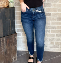 Load image into Gallery viewer, The Dark Jule | KanCan Straight Fit Double Button Dark Wash Jeans