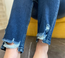 Load image into Gallery viewer, The Dark Jule | KanCan Straight Fit Double Button Dark Wash Jeans