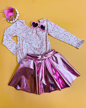 Load image into Gallery viewer, Pink Lady | Girl's Metallic Skort