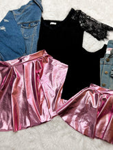 Load image into Gallery viewer, BARBIE GIRL | Women's Pink Metallic Skort