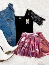 Load image into Gallery viewer, BARBIE GIRL | Women's Pink Metallic Skort