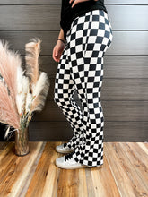 Load image into Gallery viewer, Meet Me at the Finish Line | Adult Checkered Butter Soft Flares