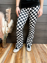 Load image into Gallery viewer, Meet Me at the Finish Line | Adult Checkered Butter Soft Flares