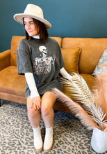 Load image into Gallery viewer, Feeling You Skellie | Women's Pepper Grey Comfort Colors Tee Graphic Tee