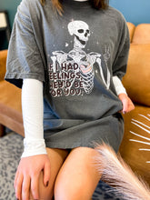 Load image into Gallery viewer, Feeling You Skellie | Women's Pepper Grey Comfort Colors Tee Graphic Tee