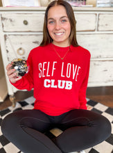 Load image into Gallery viewer, Self Love Club | Women's Red Crew or Long Sleeve