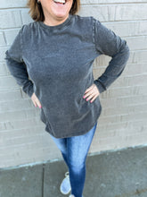 Load image into Gallery viewer, Vintage Like Vinyl IRON BLACK | Mineral Wash Boyfriend Tee