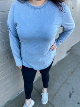 Load image into Gallery viewer, Vintage Like Vinyl STEEL BLUE | Mineral Wash Boyfriend Tee