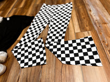Load image into Gallery viewer, Meet Me at the Finish Line | Adult Checkered Butter Soft Flares