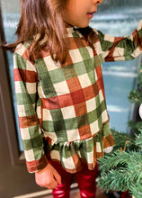 Load image into Gallery viewer, Filled with Wonder | Plaid Long Sleeve Peplum Top