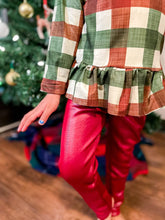 Load image into Gallery viewer, Filled with Wonder | Plaid Long Sleeve Peplum Top